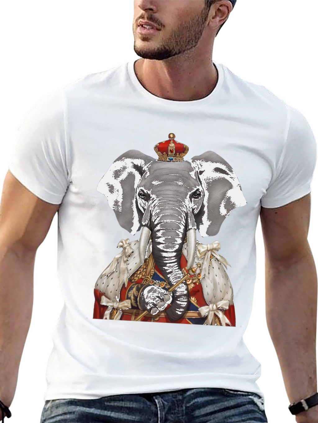 Regal Elephant Graphic T-Shirt