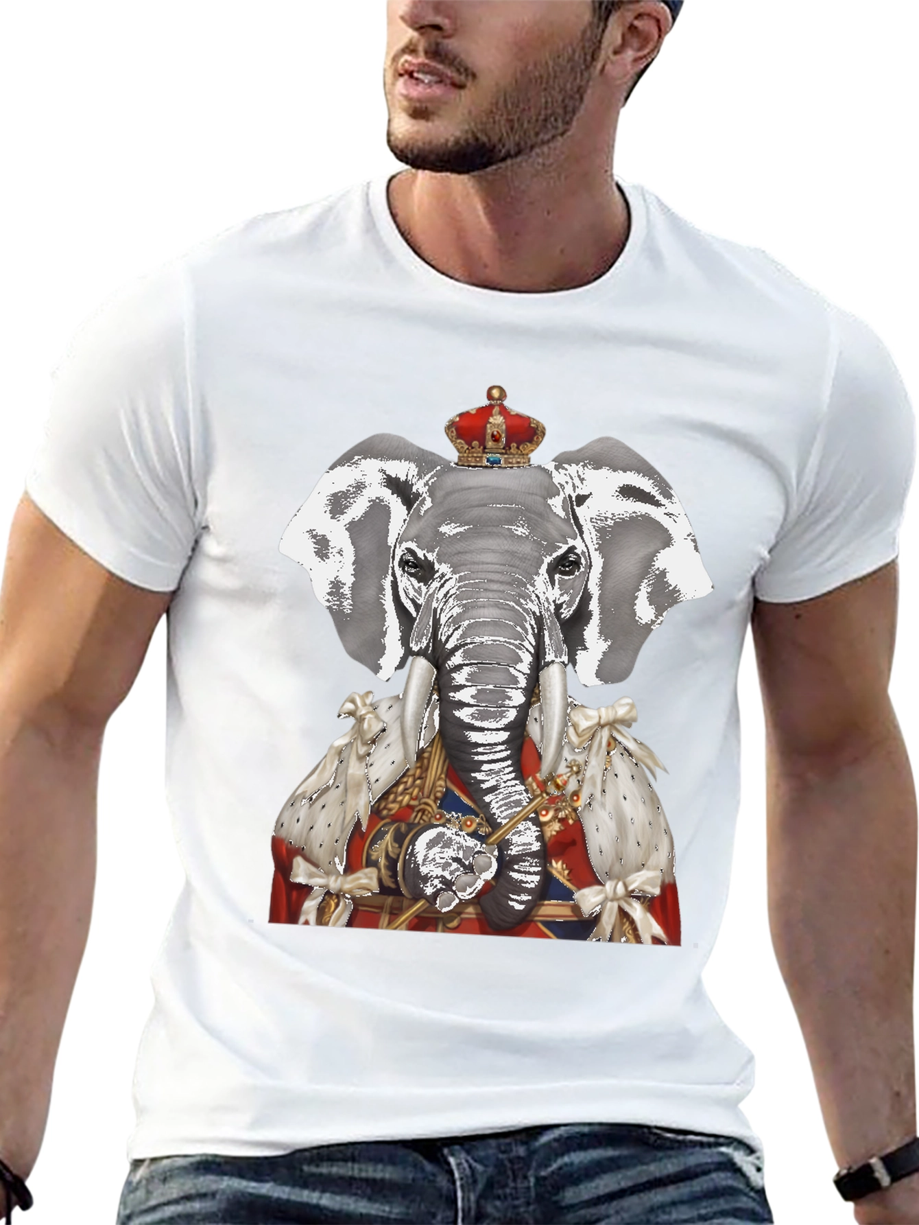 Regal Elephant Graphic T-Shirt