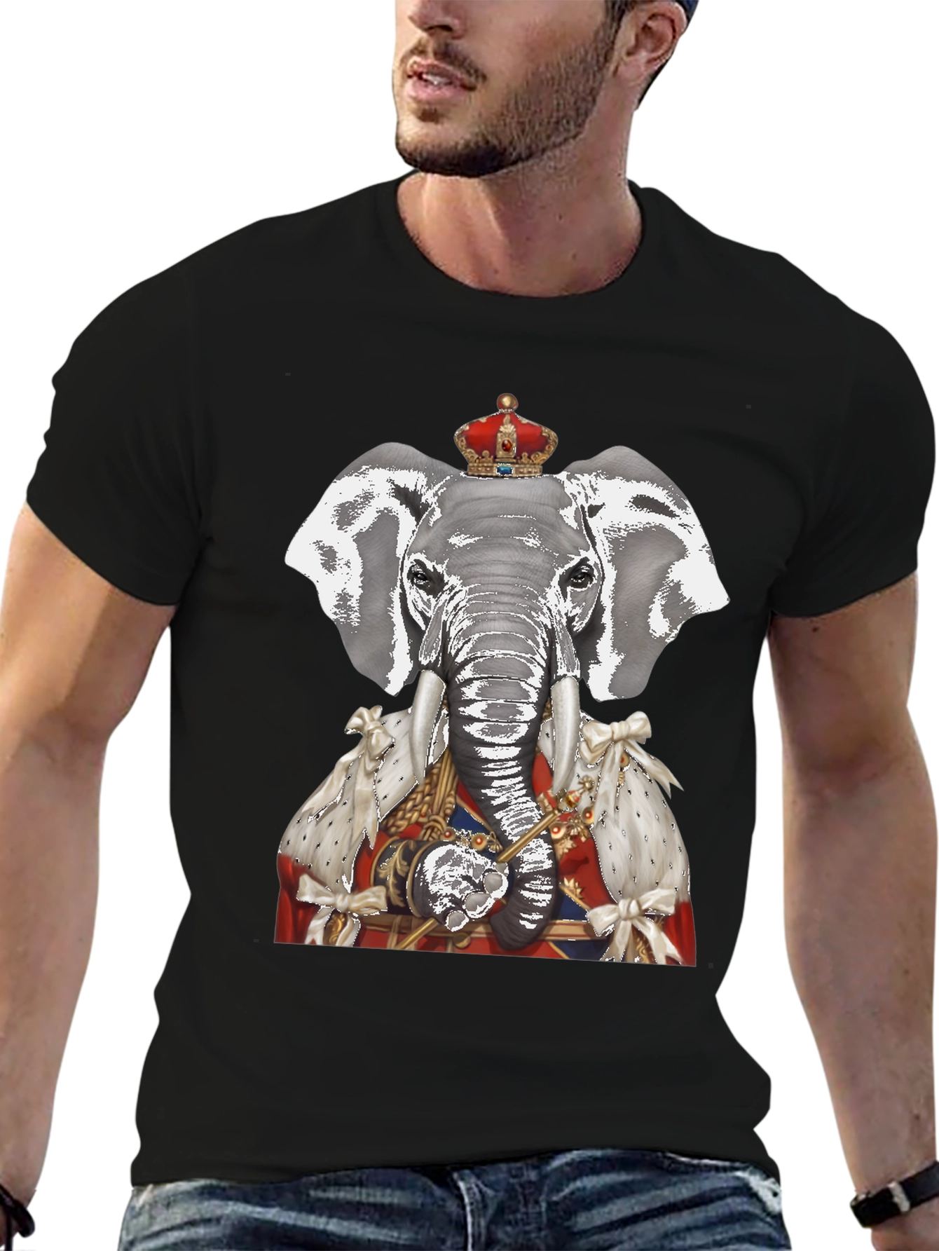 Regal Elephant Graphic T-Shirt