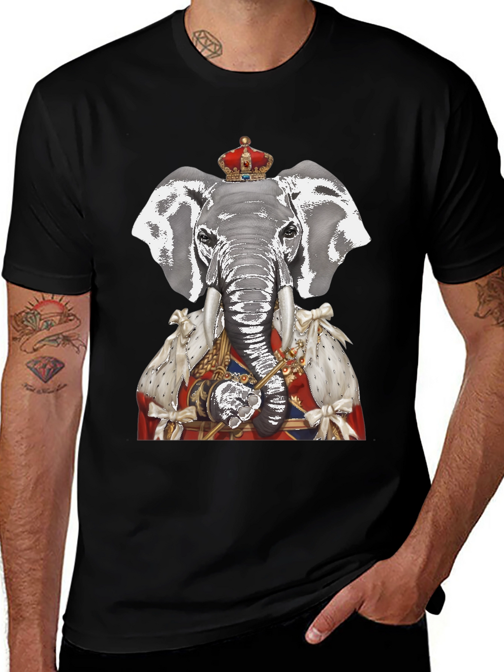 Regal Elephant Graphic T-Shirt