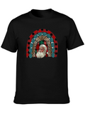 Santa Rainbow Graphic Tee - Holiday Cheer