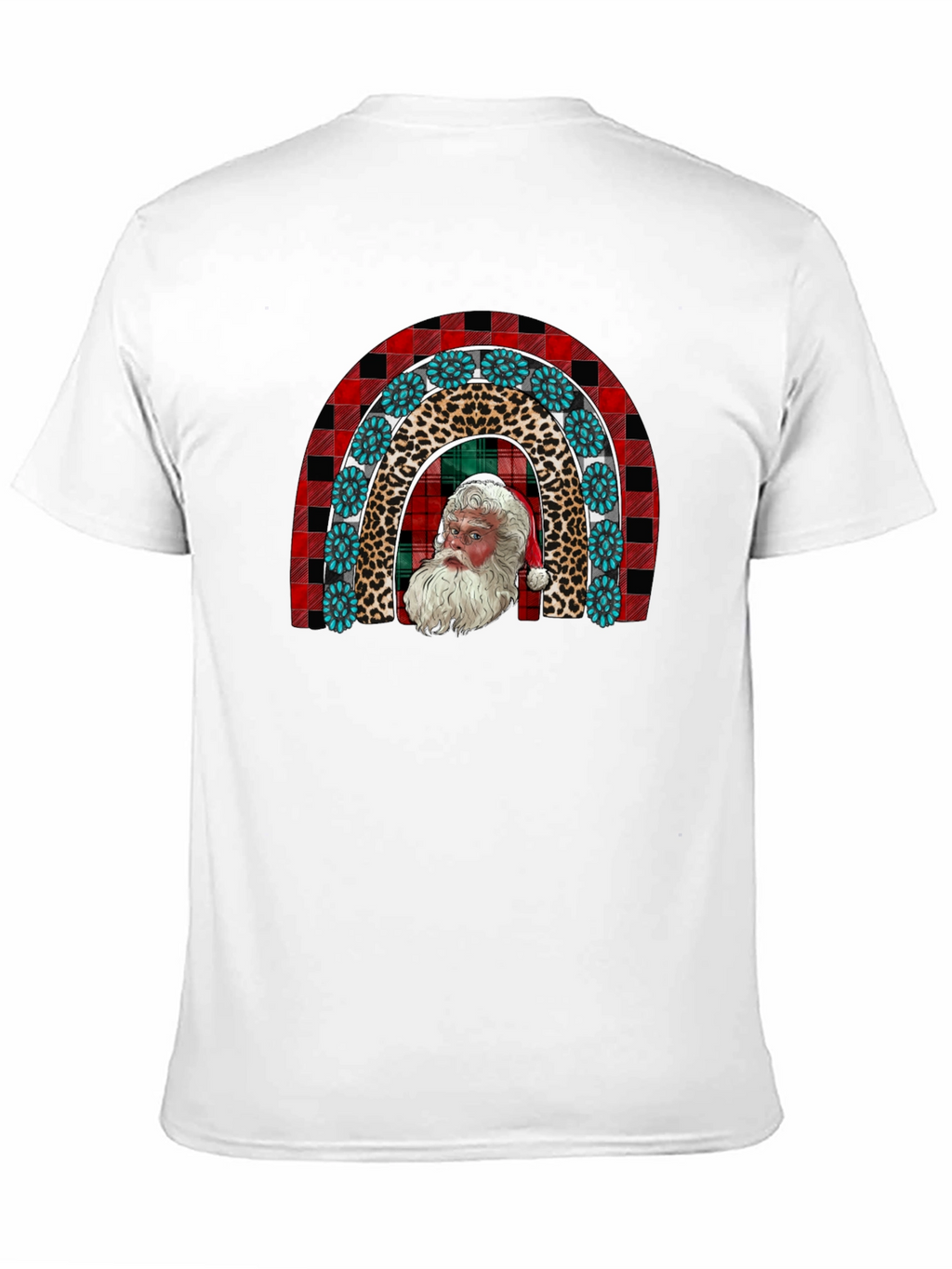 Santa Rainbow Graphic Tee - Holiday Cheer