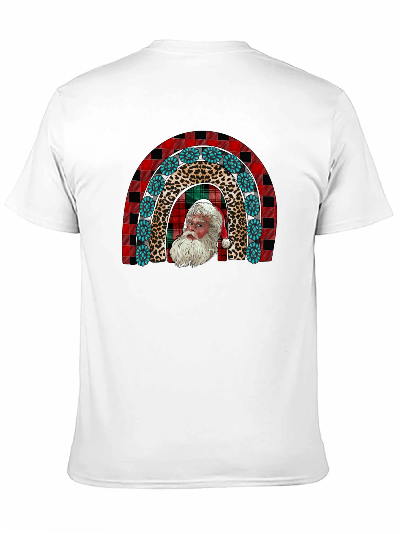 Santa Rainbow Graphic Tee - Holiday Cheer