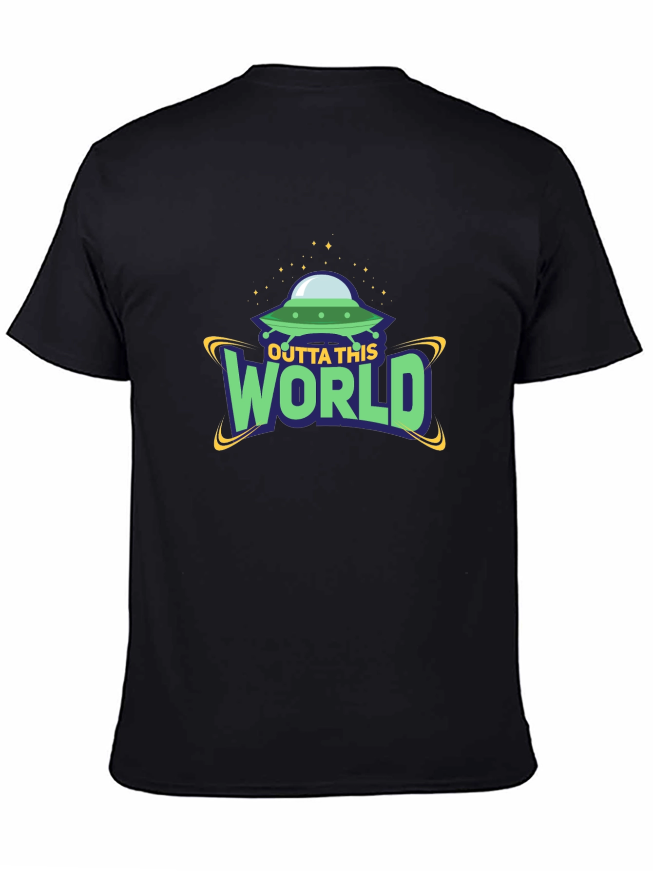 Outta This World Graphic Tee - Black Cotton Shirt
