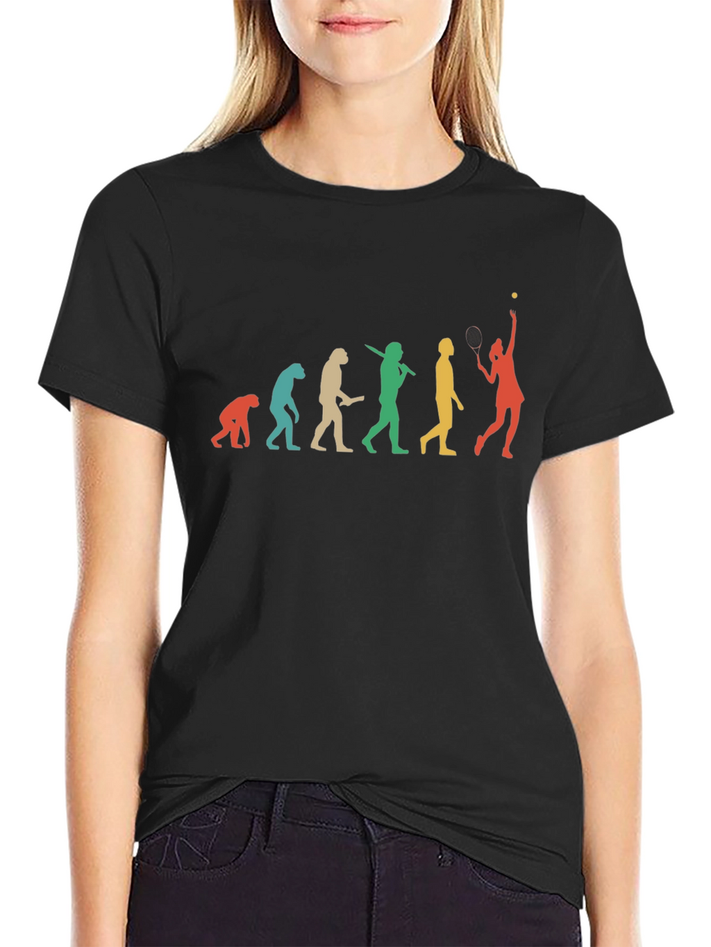 Evolution of Tennis Player Graphic Tee - Unisex