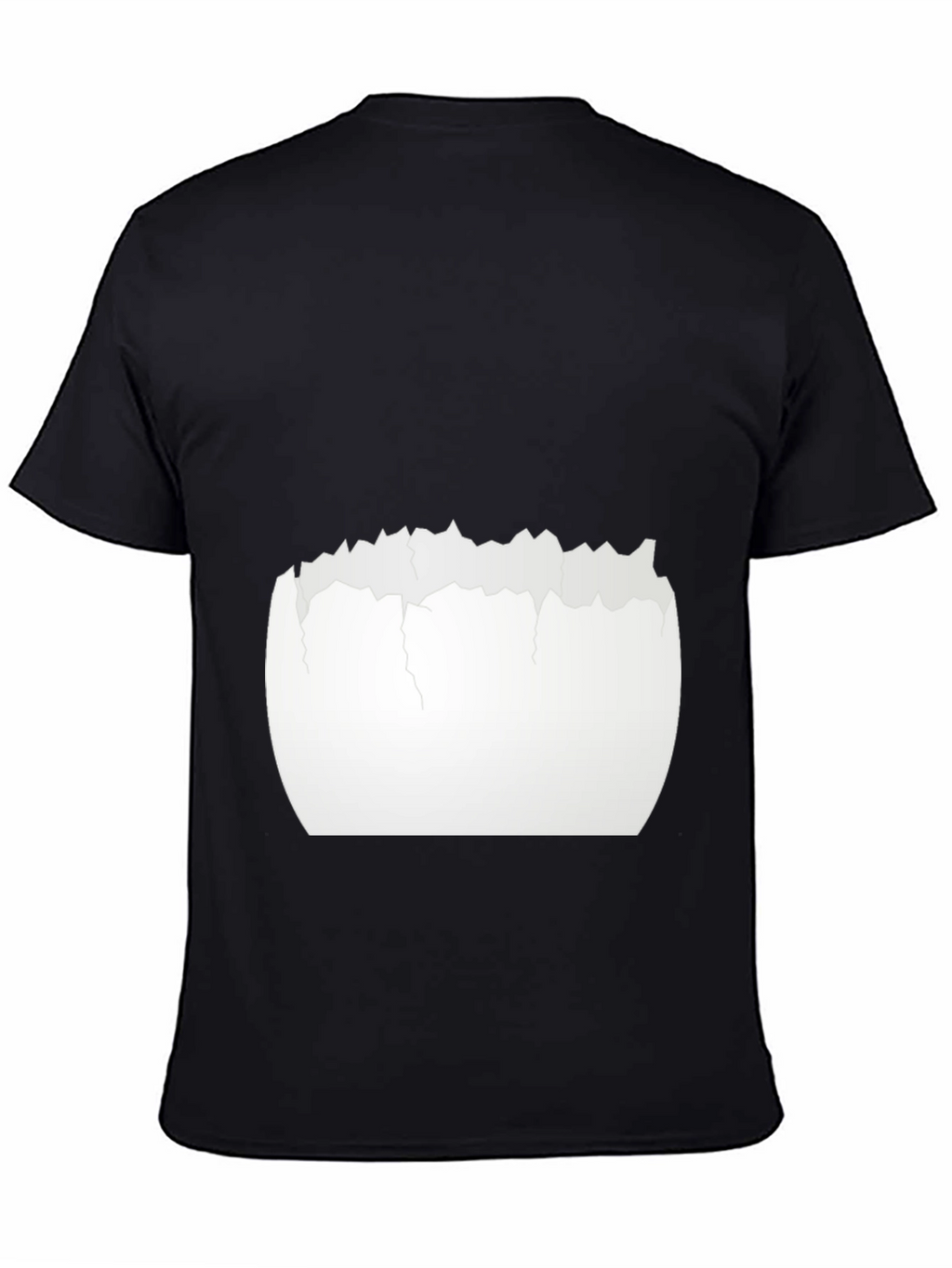 Cracked Eggshell Graphic Tee - Unique Black T-Shirt