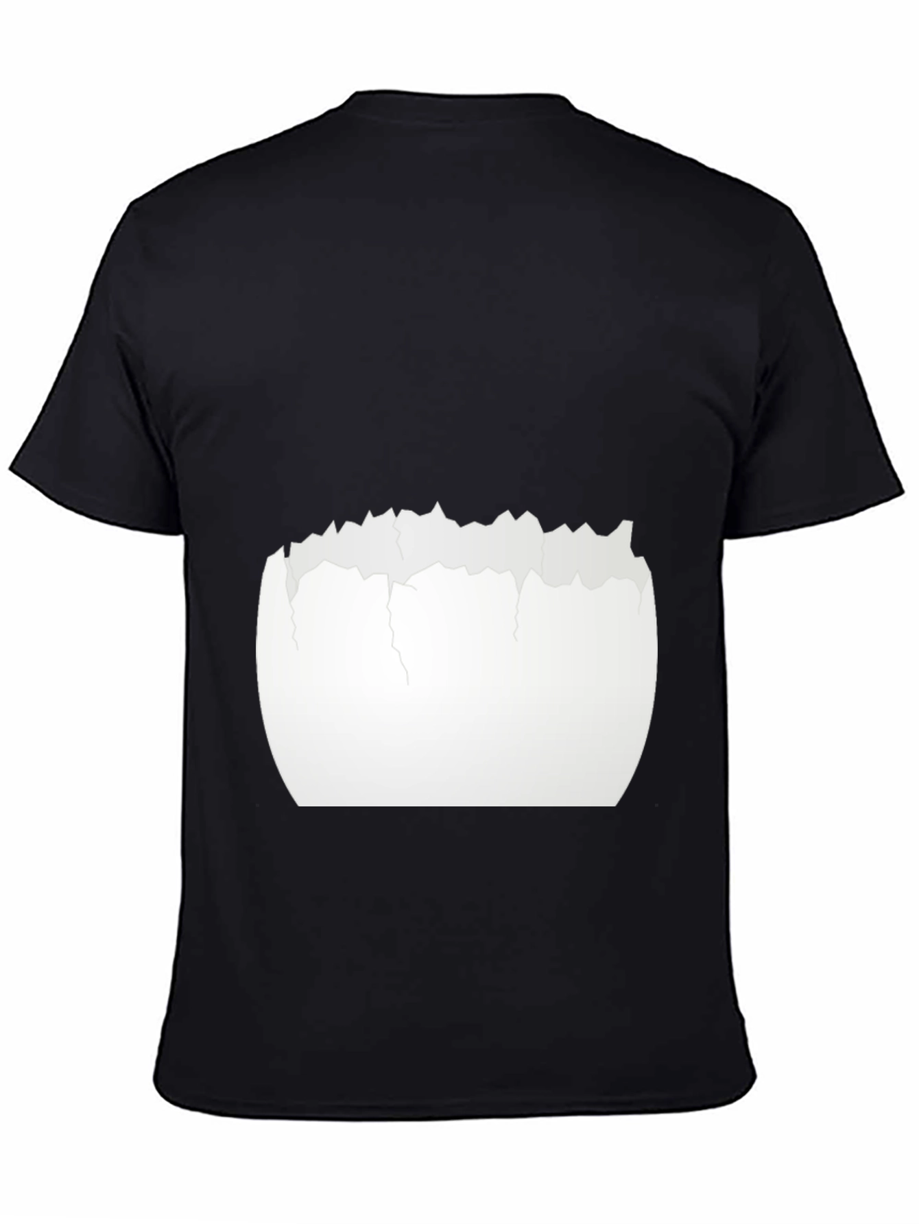 Cracked Eggshell Graphic Tee - Unique Black T-Shirt