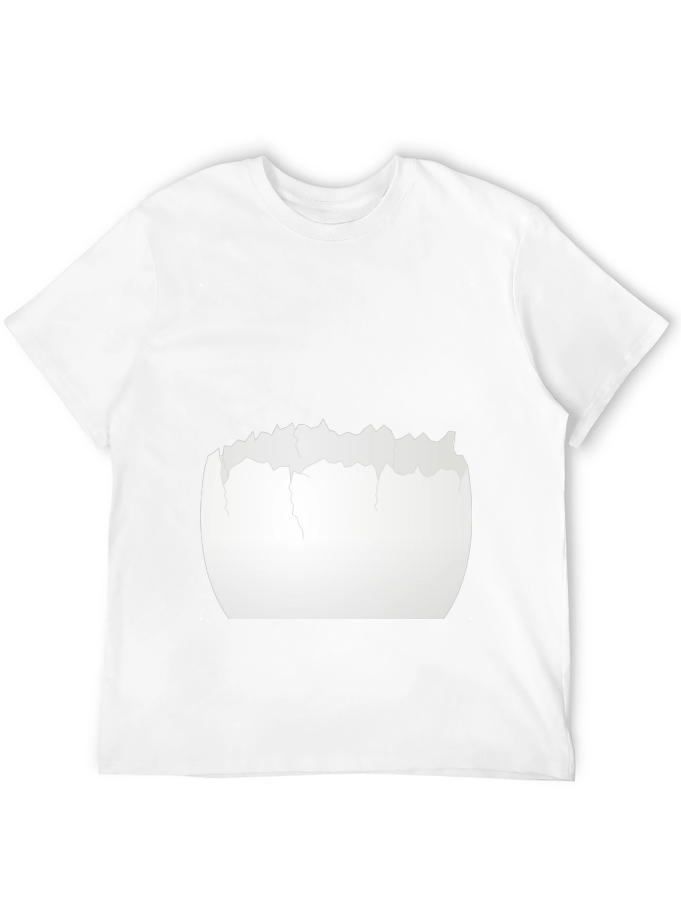 Cracked Eggshell Graphic Tee - Unique Black T-Shirt