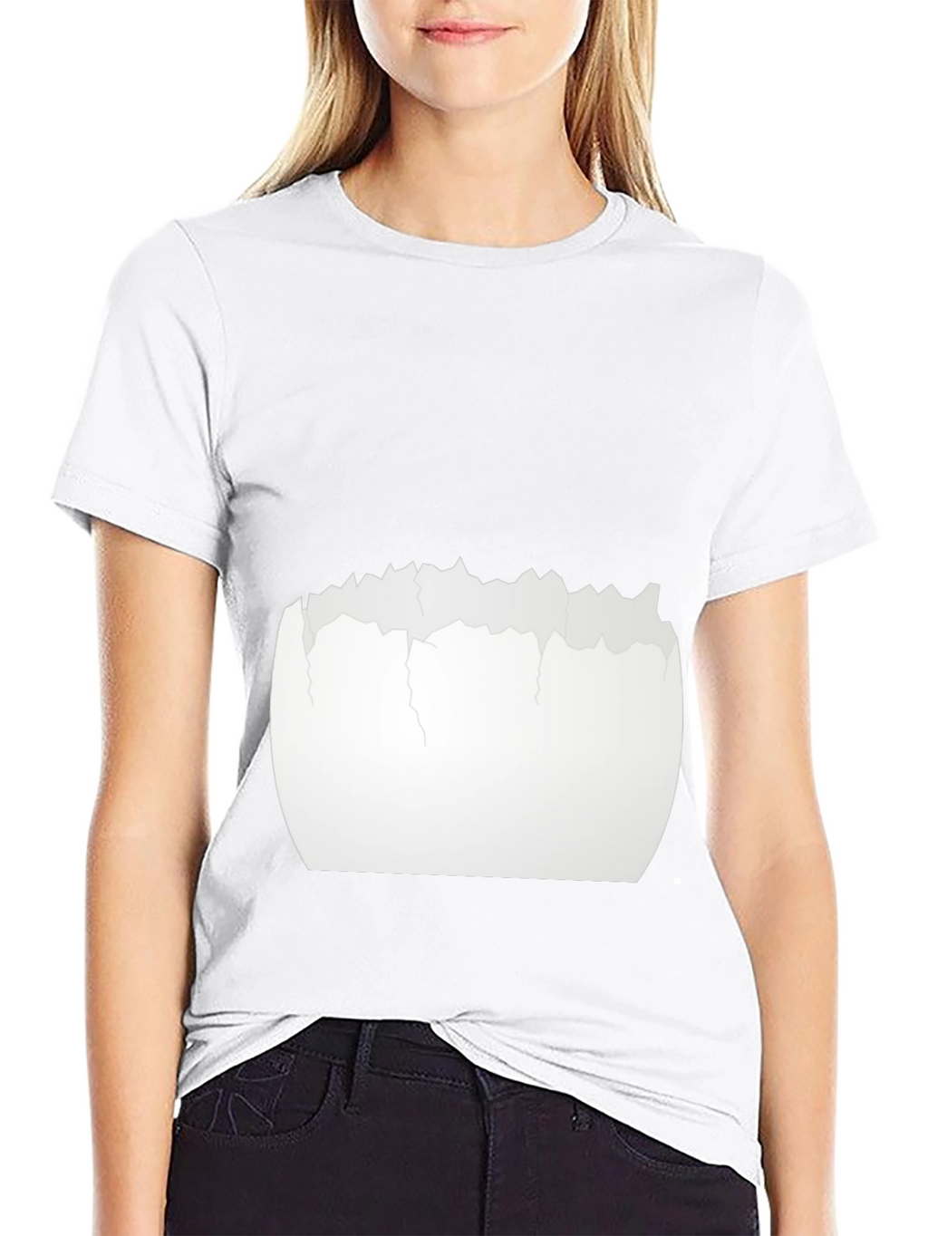 Cracked Eggshell Graphic Tee - Unique Black T-Shirt
