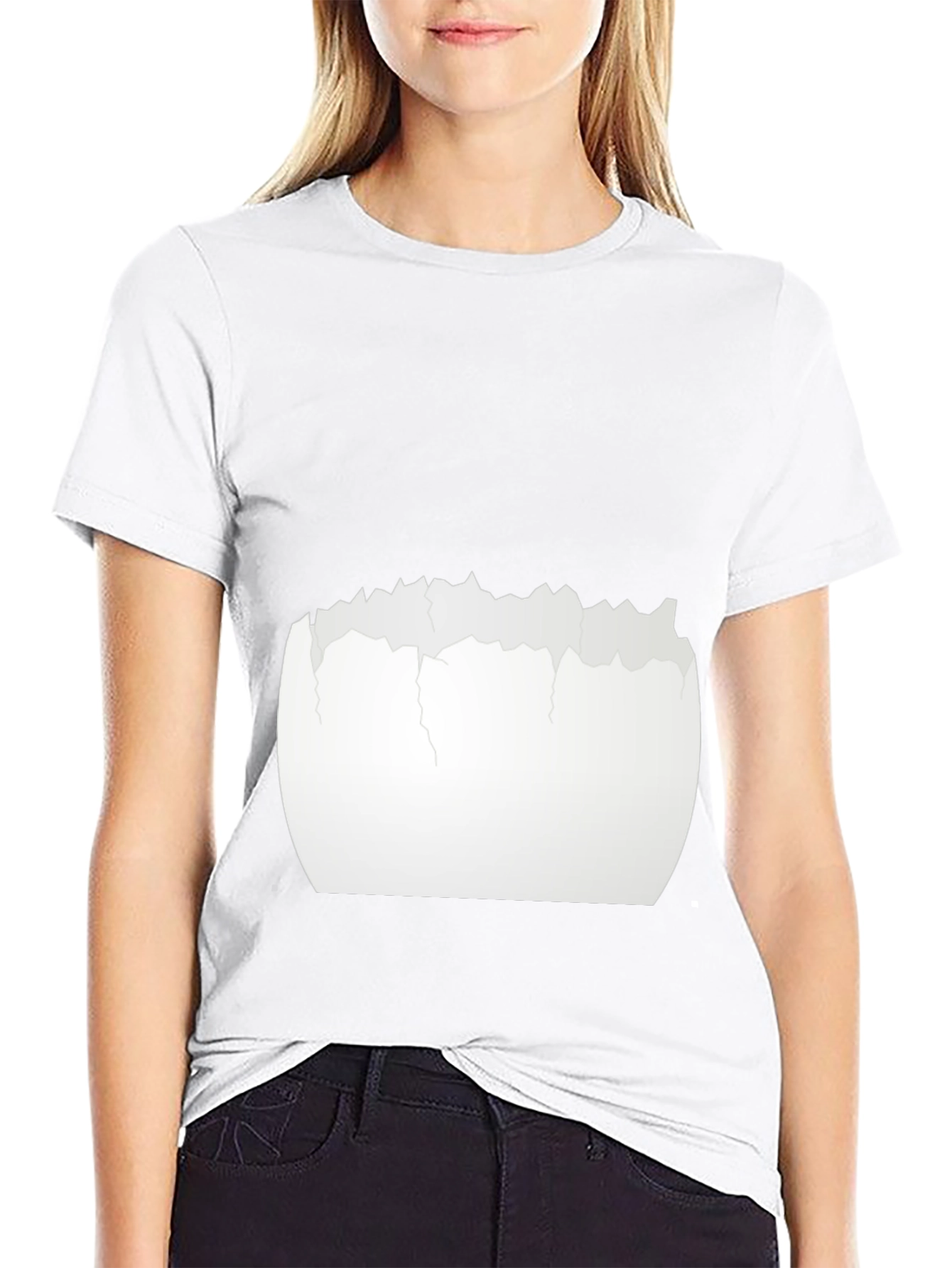Cracked Eggshell Graphic Tee - Unique Black T-Shirt