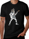 Wolf Rock Star Graphic T-Shirt