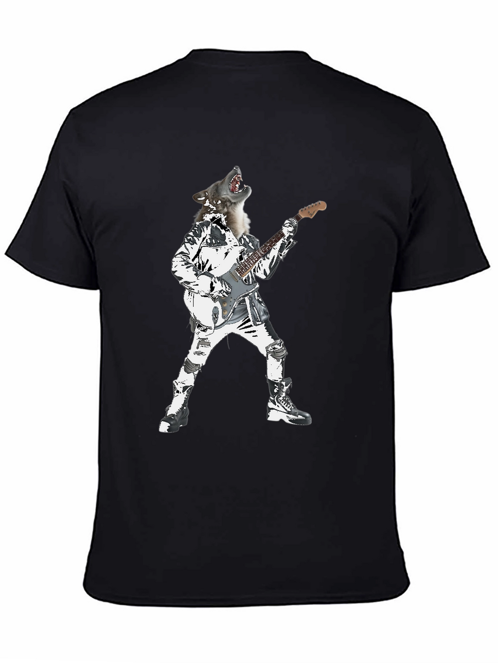Wolf Rock Star Graphic T-Shirt