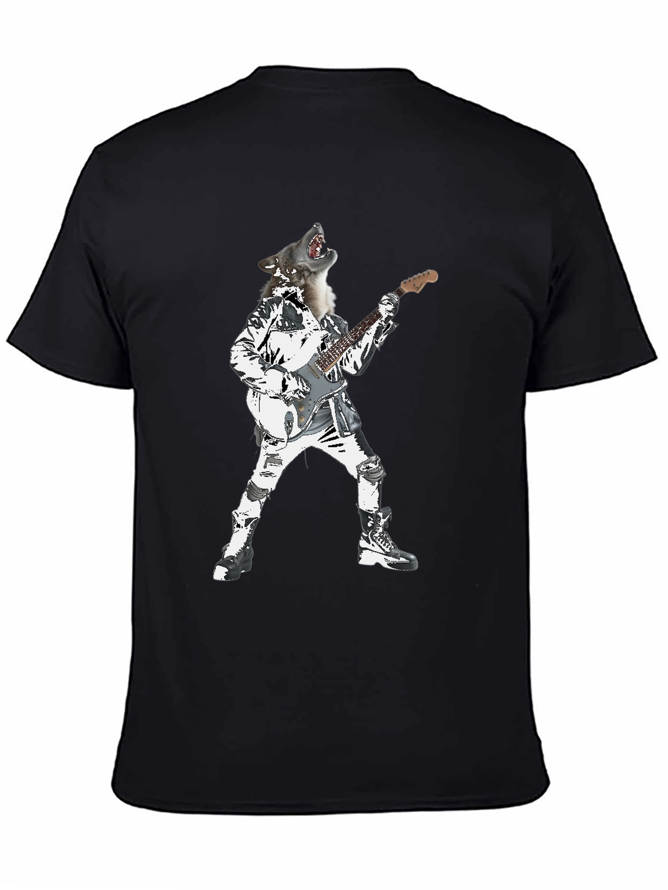 Wolf Rock Star Graphic T-Shirt