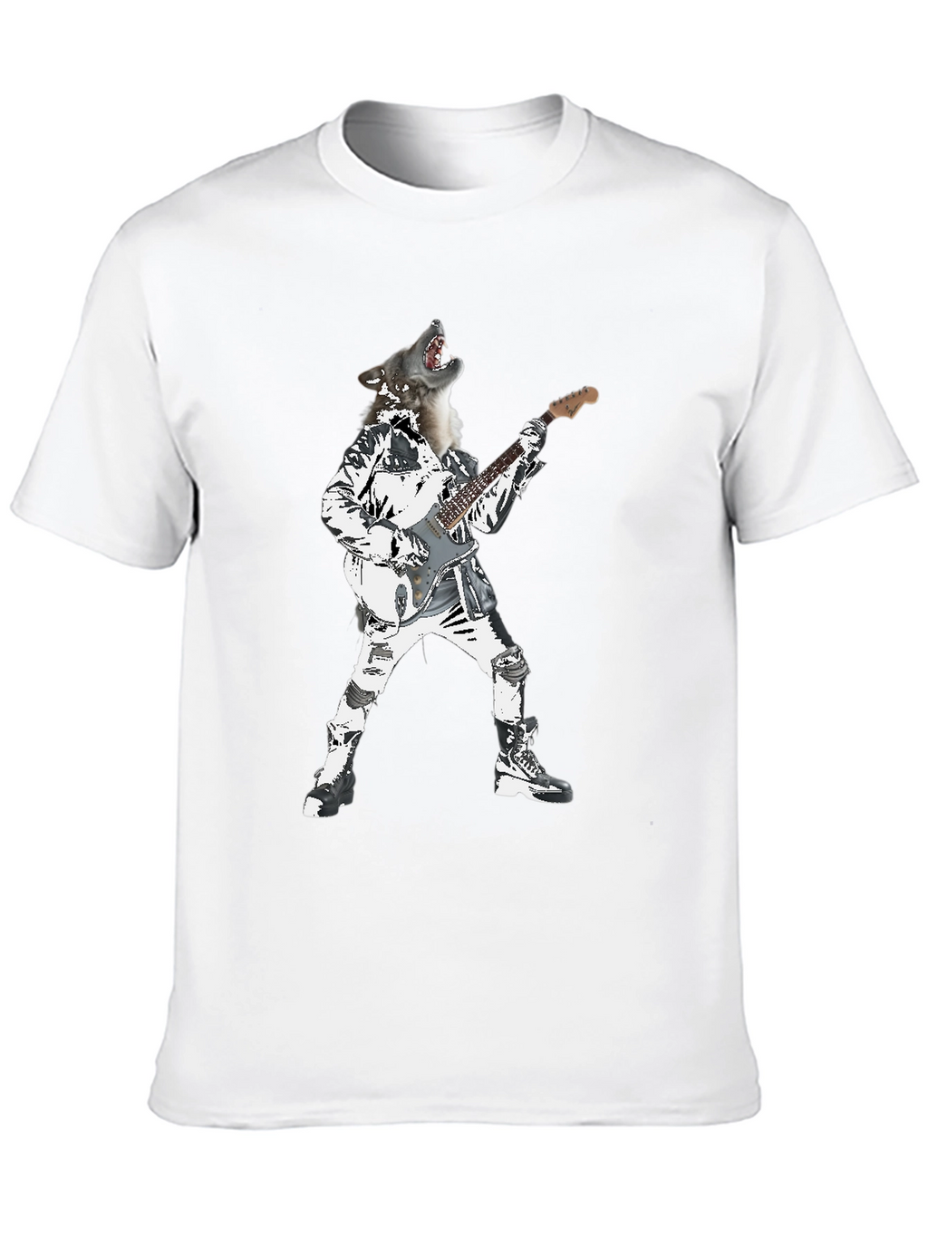 Wolf Rock Star Graphic T-Shirt