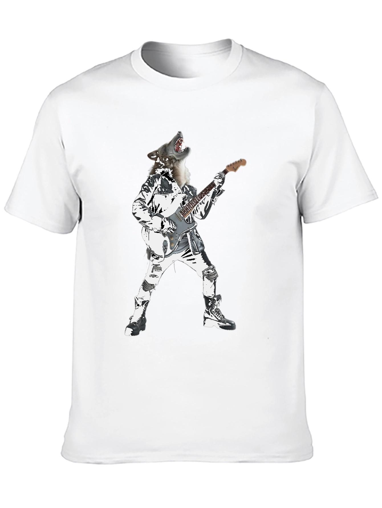 Wolf Rock Star Graphic T-Shirt
