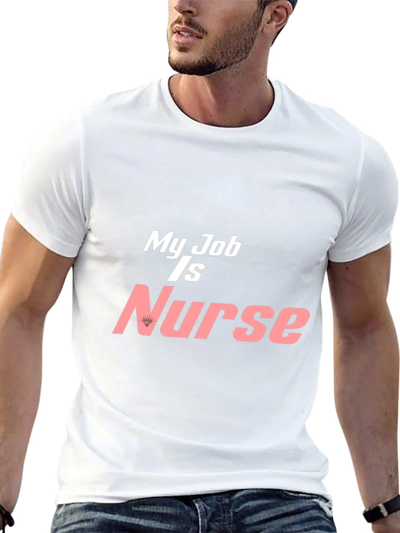 My Job is Nurse Graphic T-Shirt - Black