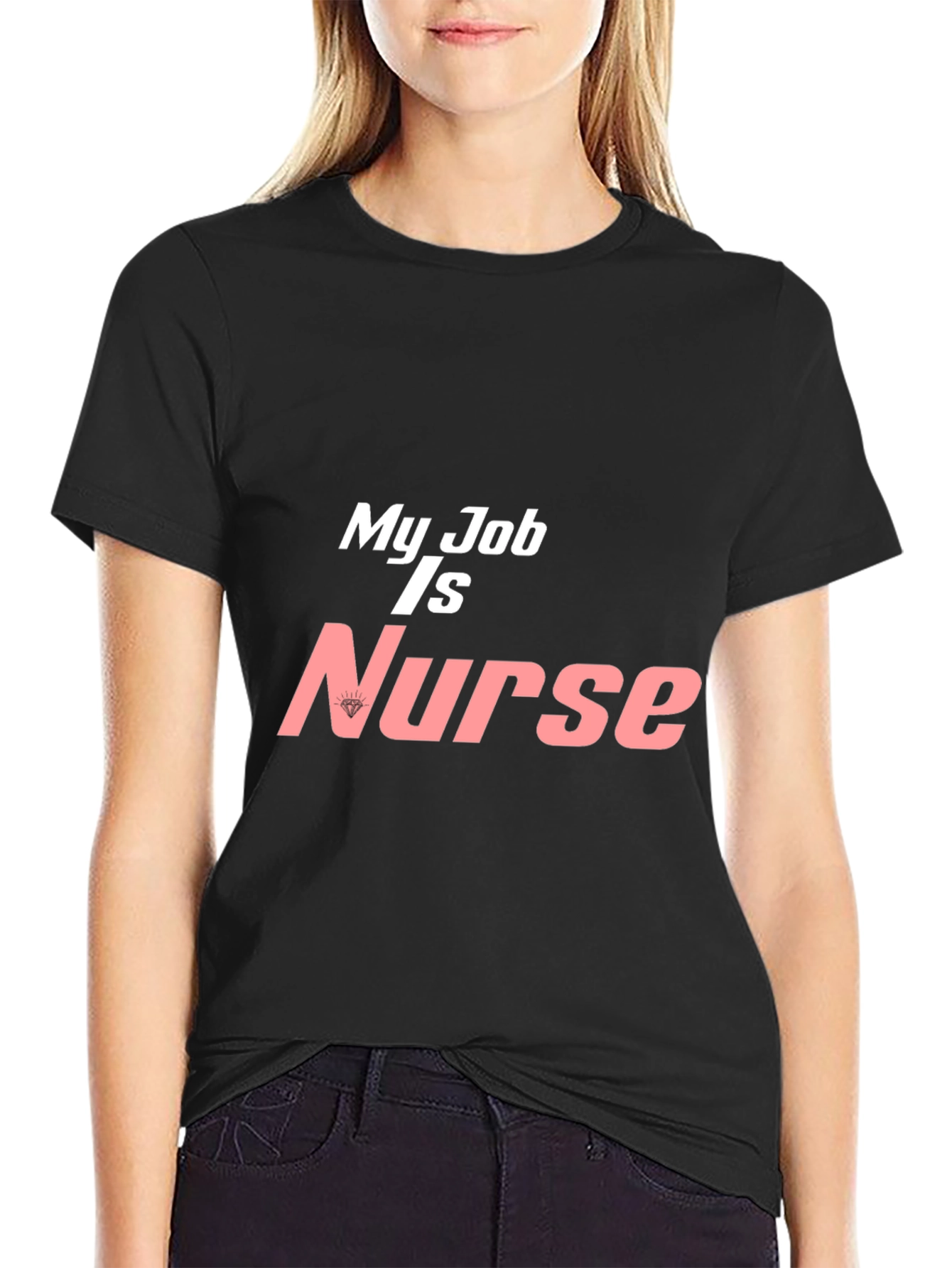 My Job is Nurse Graphic T-Shirt - Black