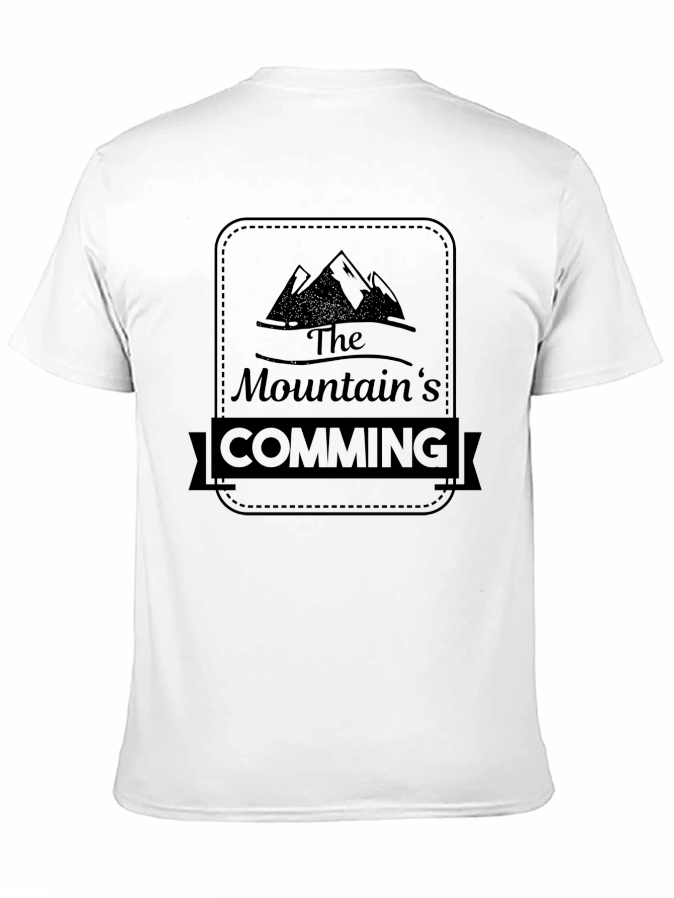 The Mountains Coming Black Graphic Tee