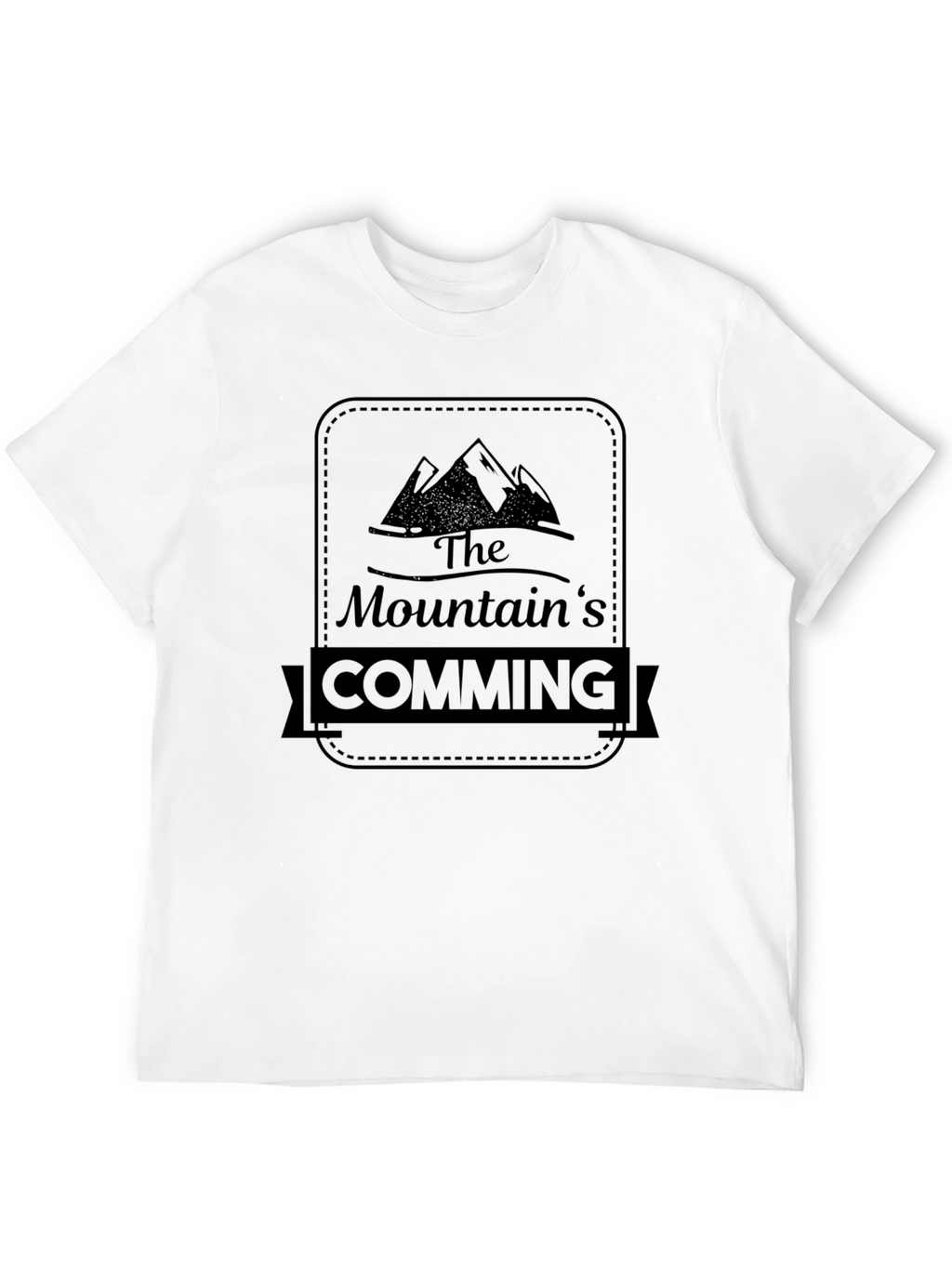 The Mountains Coming Black Graphic Tee
