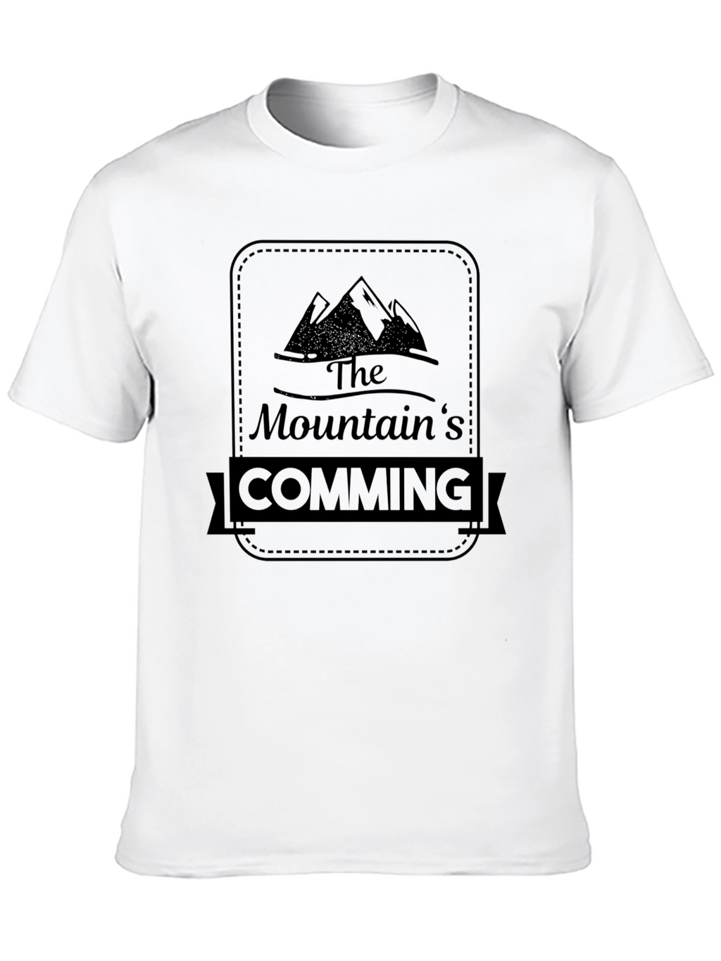 The Mountains Coming Black Graphic Tee