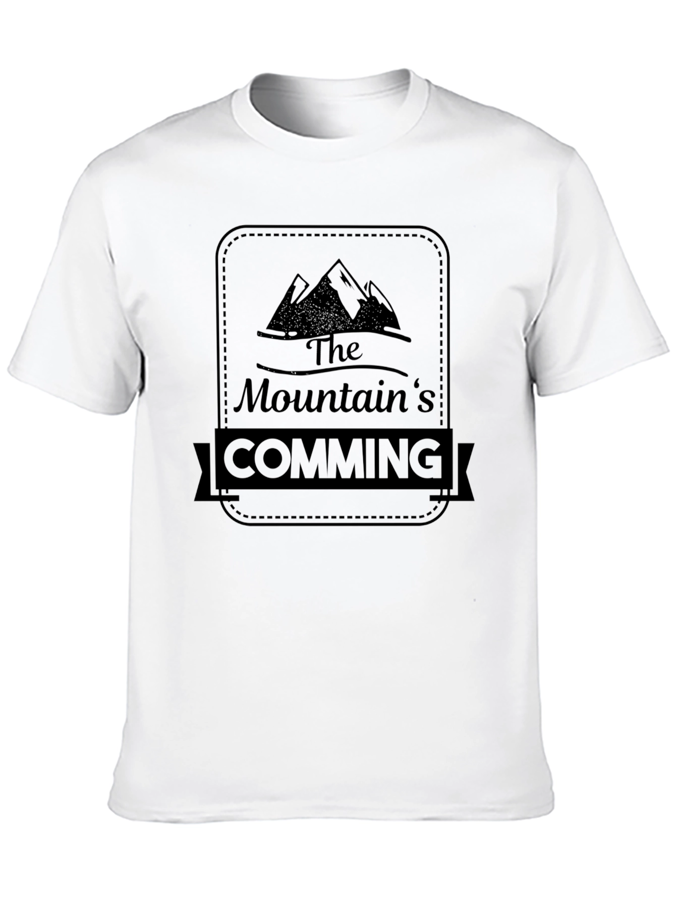 The Mountains Coming Black Graphic Tee
