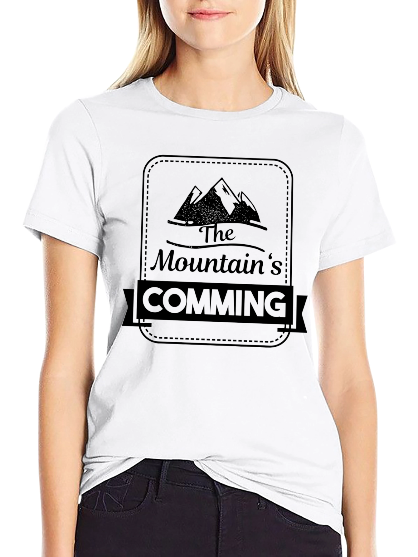 The Mountains Coming Black Graphic Tee