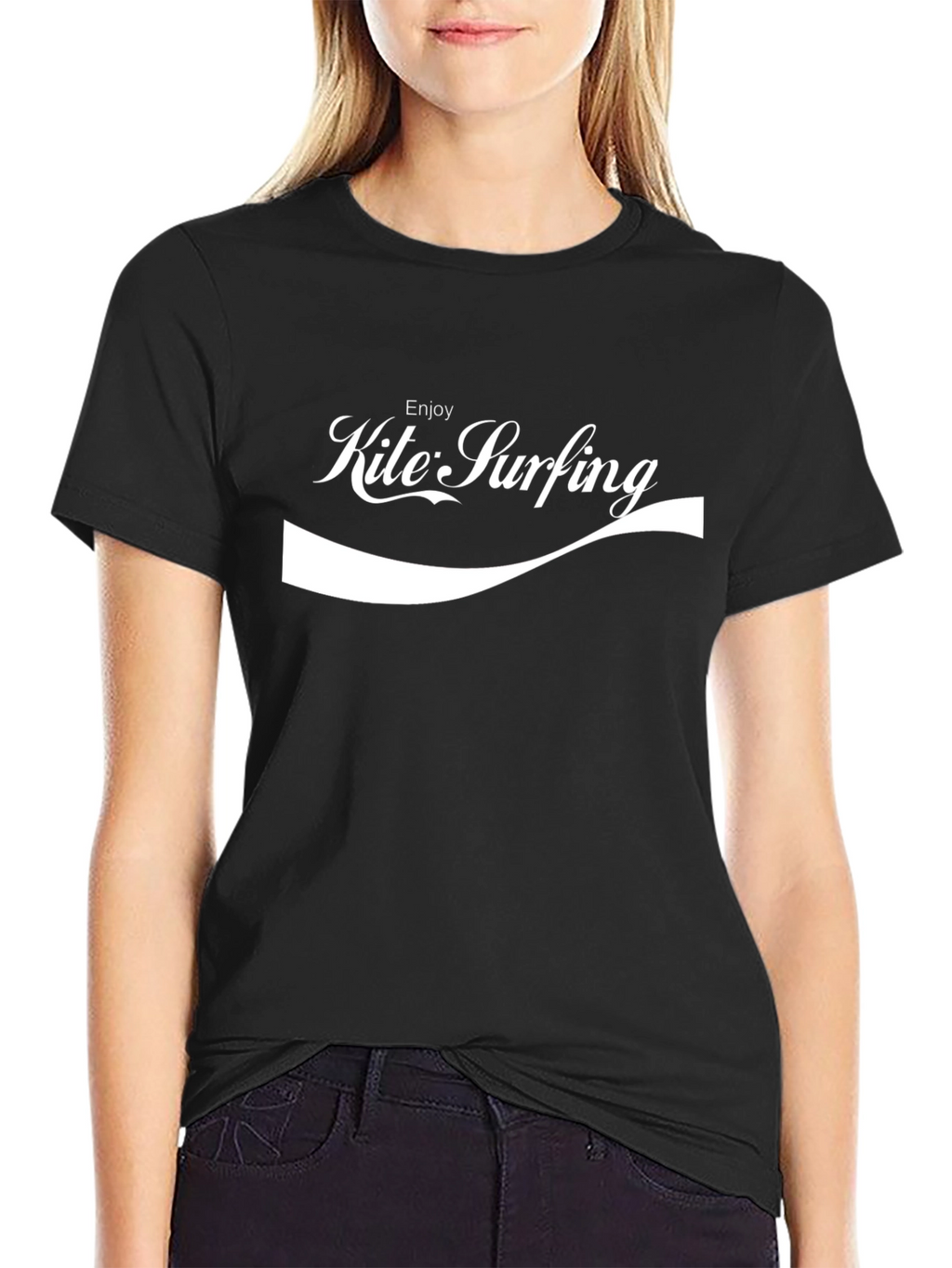 Enjoy Kite Surfing Black T-Shirt