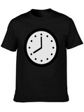 Clock Graphic T-Shirt - Classic Timepiece Design