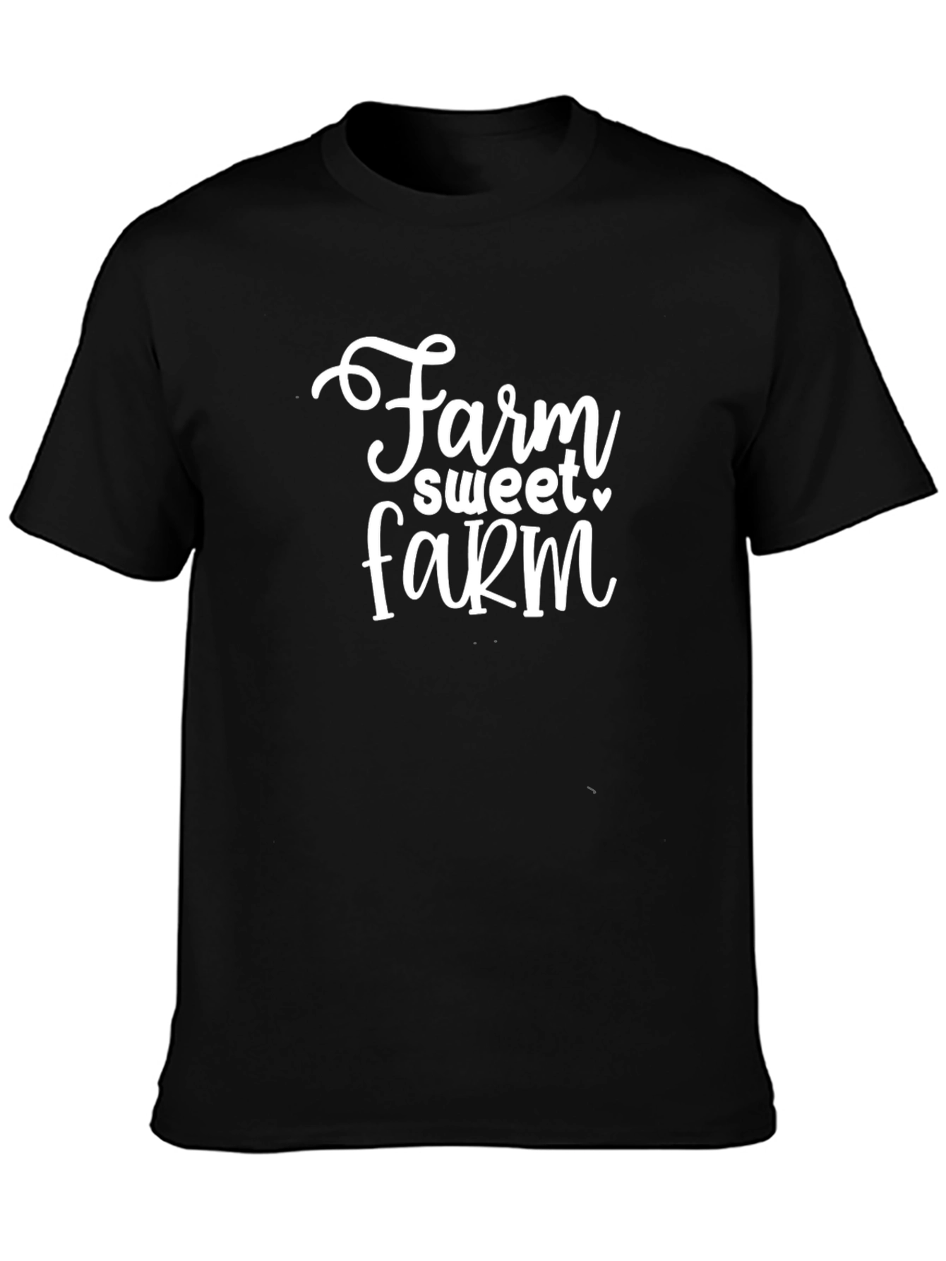 Farm Sweet Farm Graphic Tee - Black Cotton Casual T-Shirt