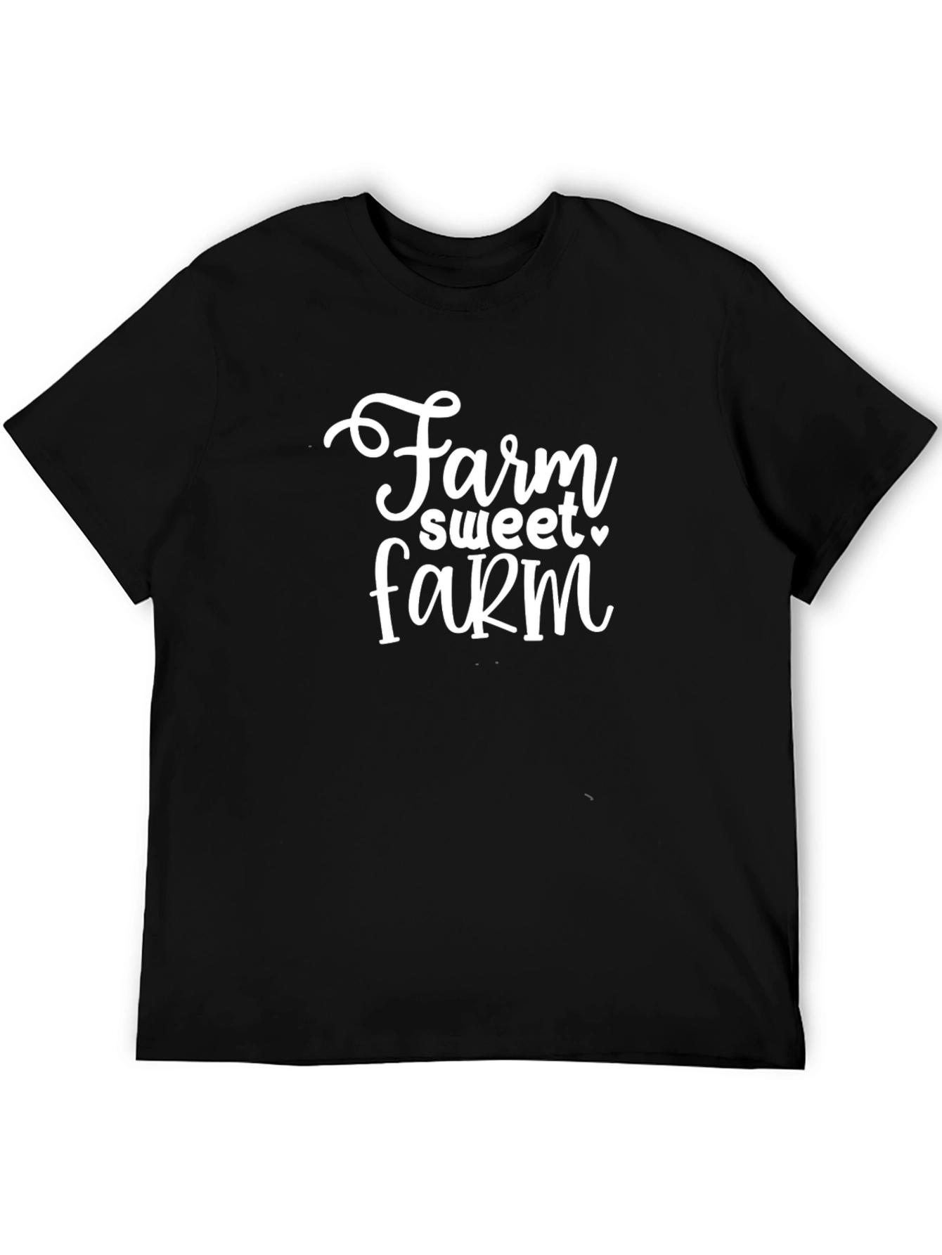 Farm Sweet Farm Graphic Tee - Black Cotton Casual T-Shirt
