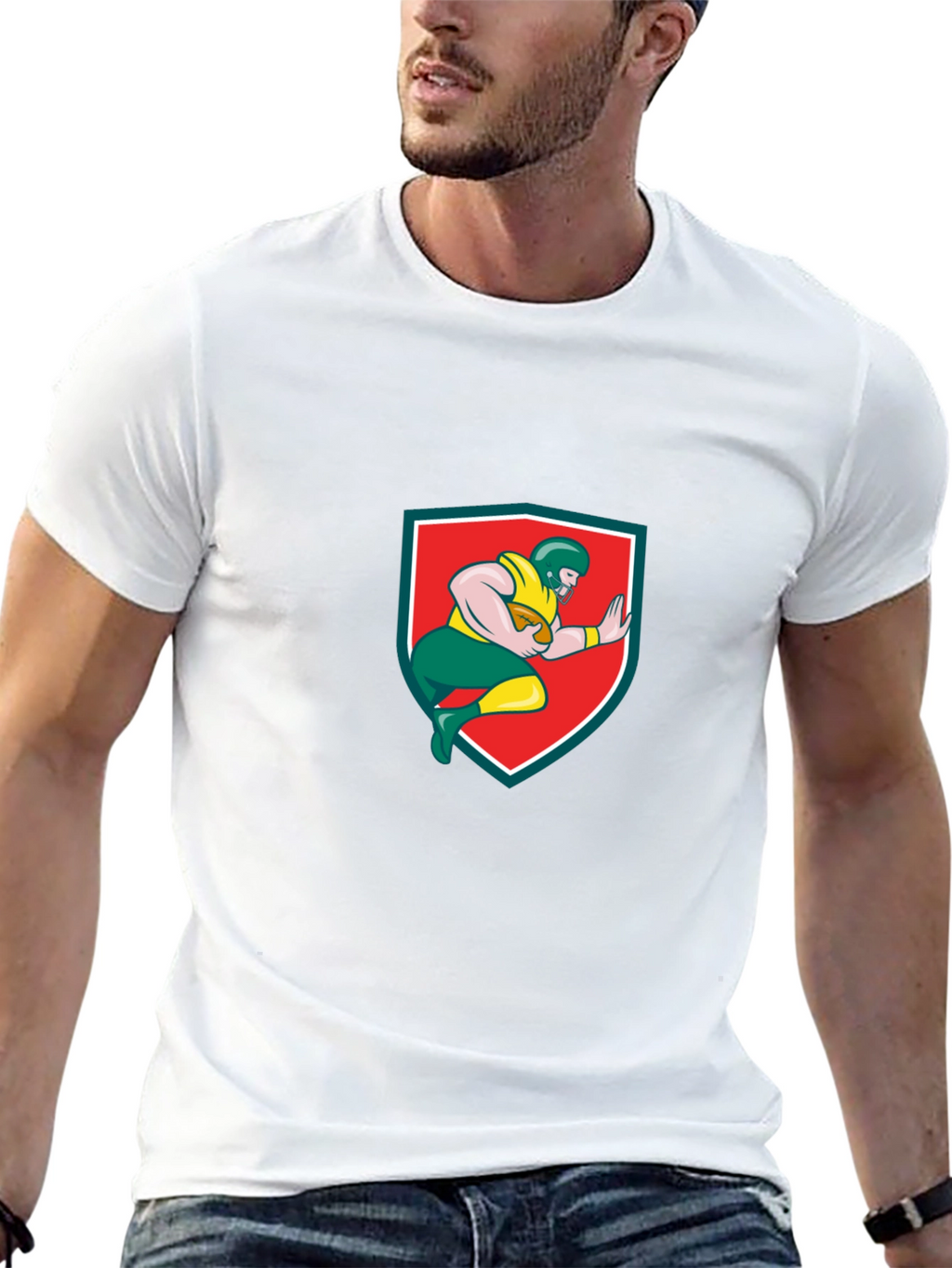 American Football Player Graphic Tee