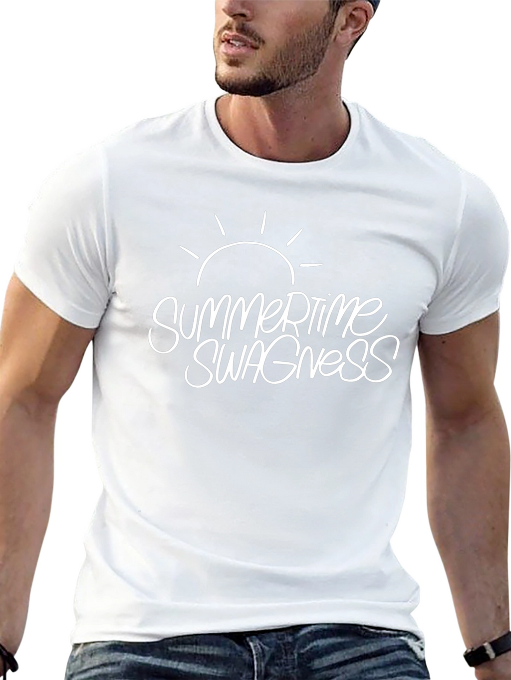 Summertime Swagness Black Graphic Tee