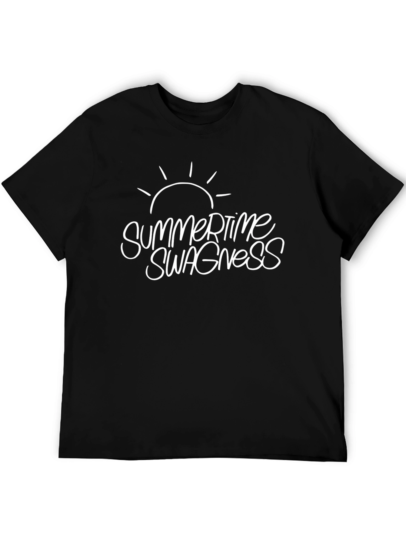 Summertime Swagness Black Graphic Tee