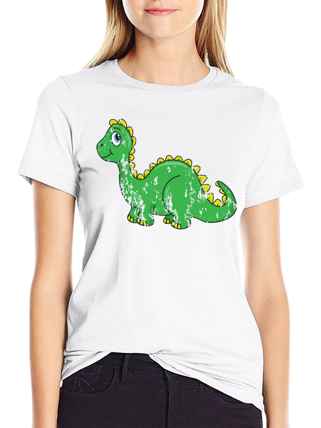 Cartoon Dinosaur Graphic Print T-Shirt
