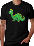 Cartoon Dinosaur Graphic Print T-Shirt