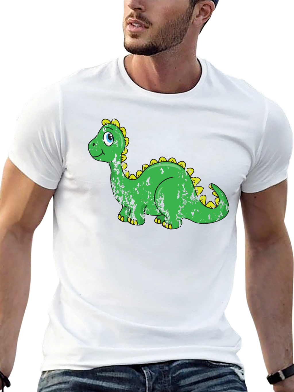 Cartoon Dinosaur Graphic Print T-Shirt