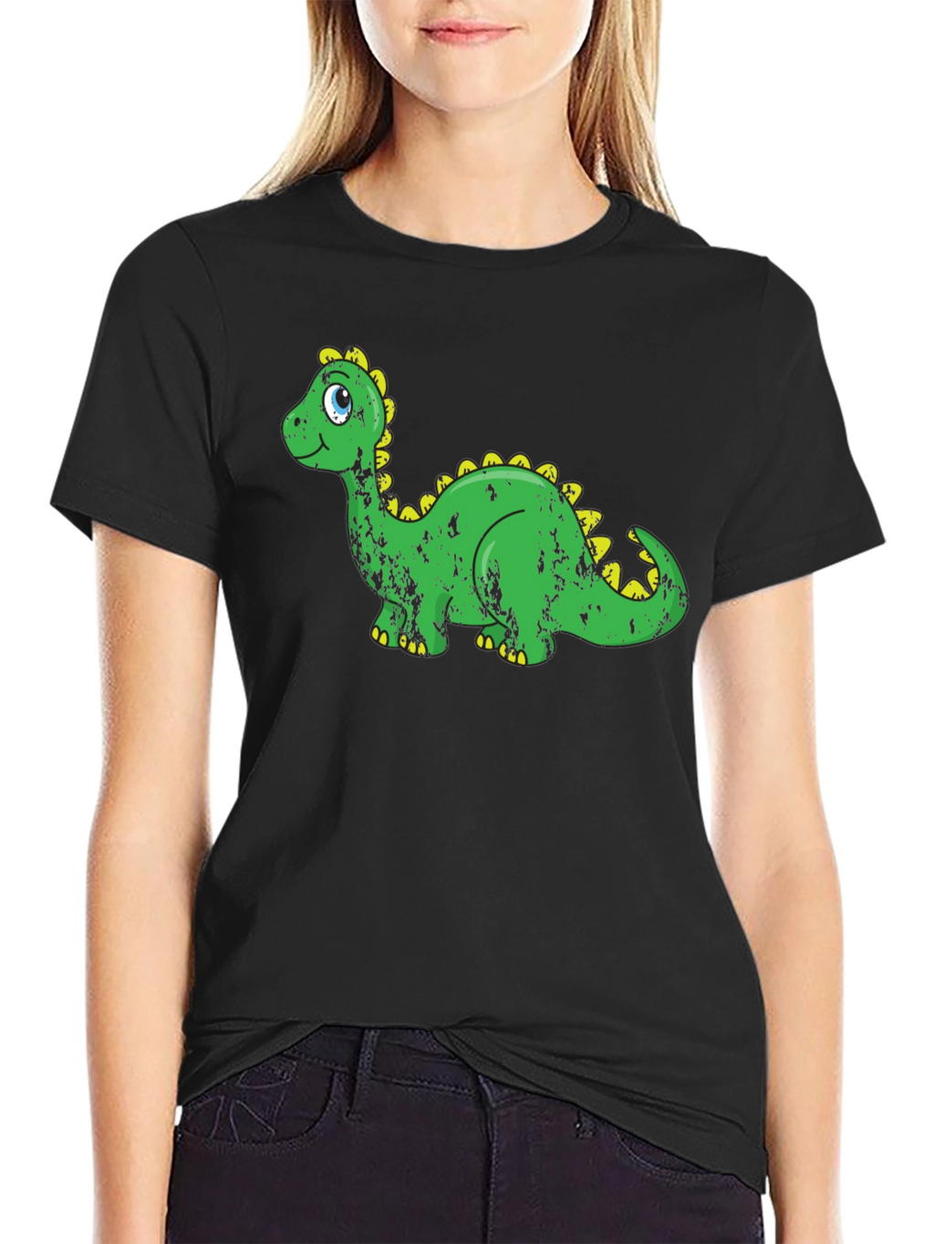 Cartoon Dinosaur Graphic Print T-Shirt