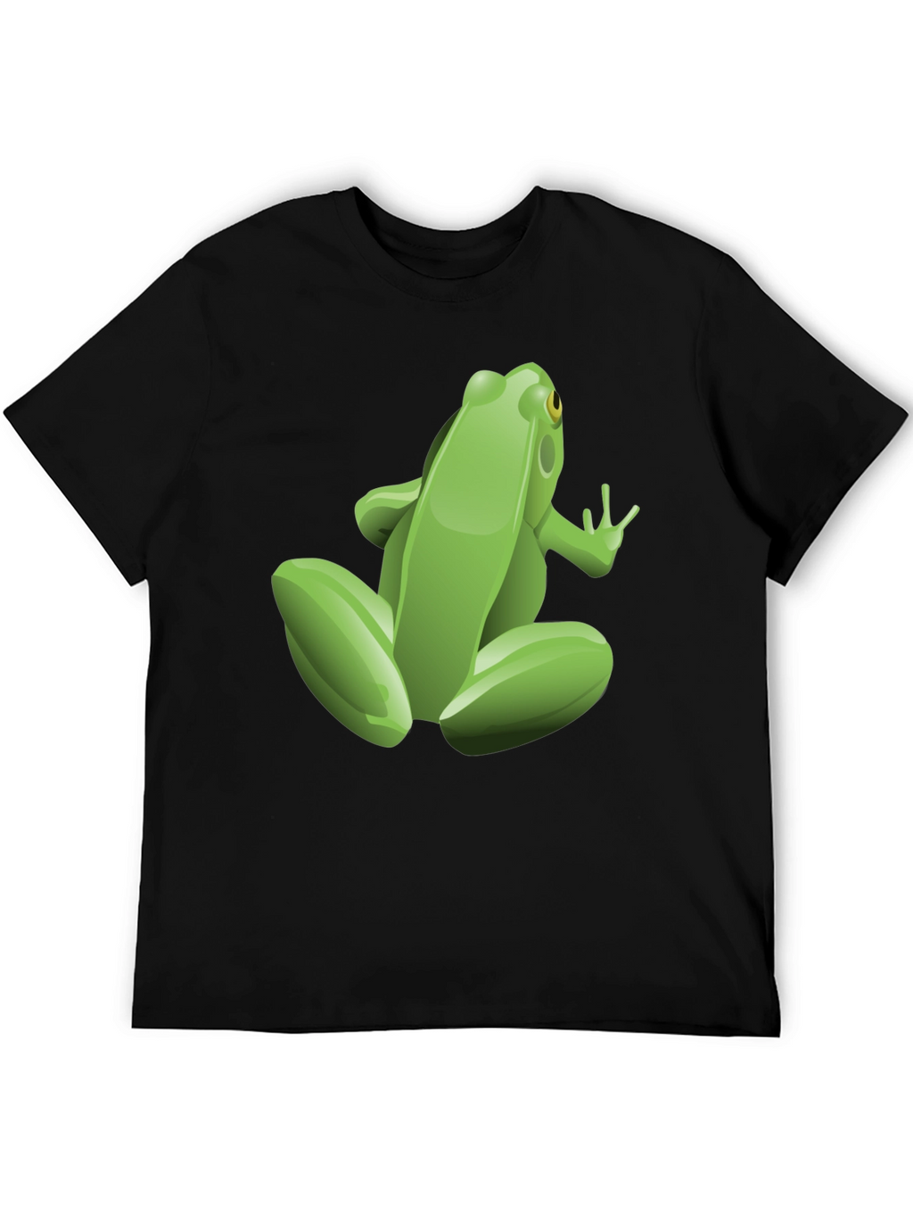 Frog Graphic Tee - Black Cotton T-Shirt