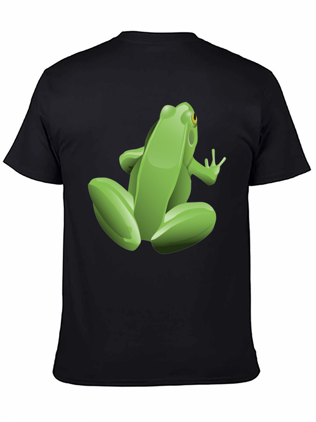 Frog Graphic Tee - Black Cotton T-Shirt
