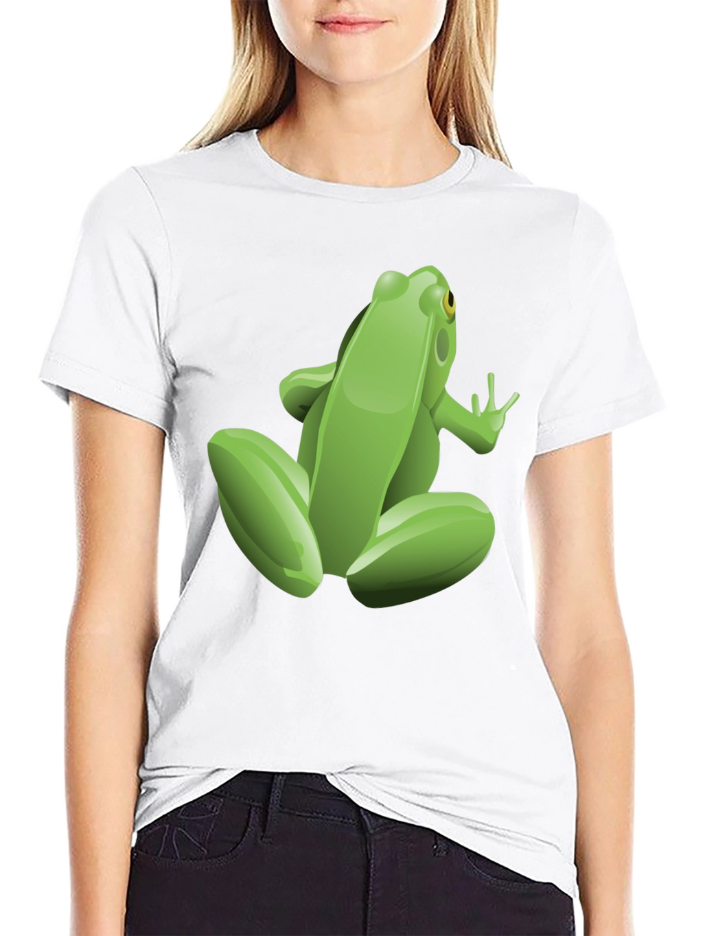 Frog Graphic Tee - Black Cotton T-Shirt