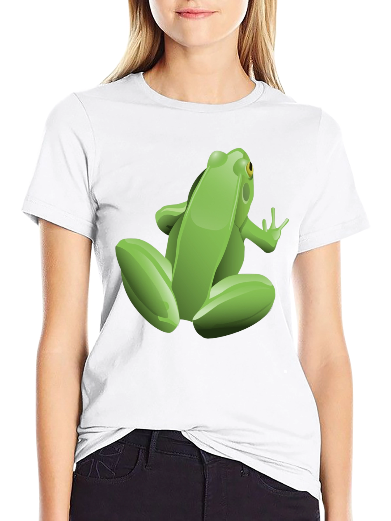 Frog Graphic Tee - Black Cotton T-Shirt