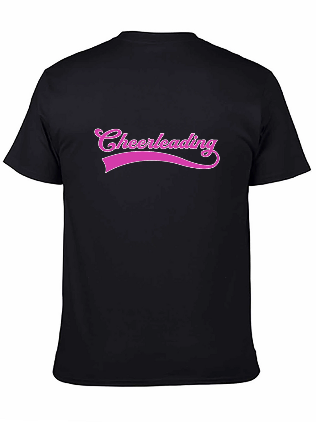 Cheerleading Graphic Tee - Black Cotton T-Shirt