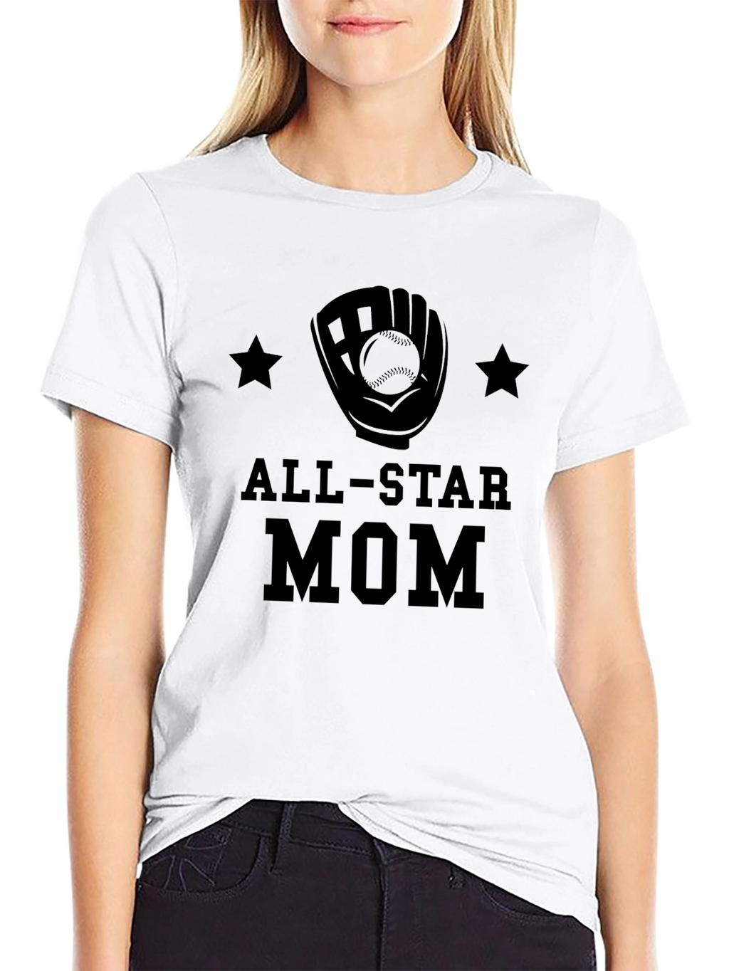 All-Star Mom T-Shirt - Baseball Glove Design