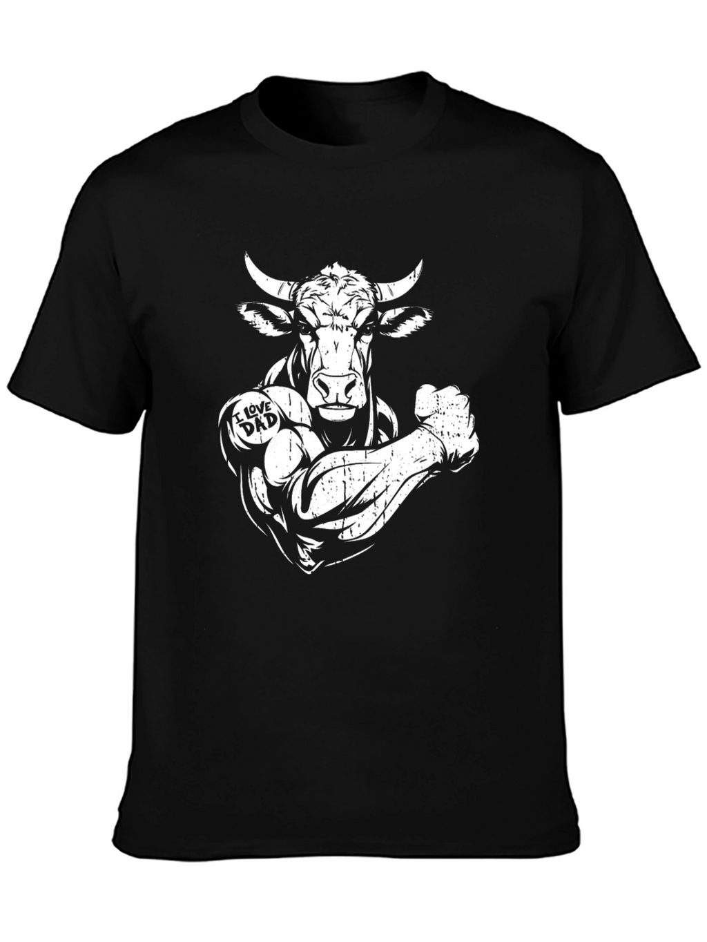 Buff Bull I Love Dad Graphic T-Shirt