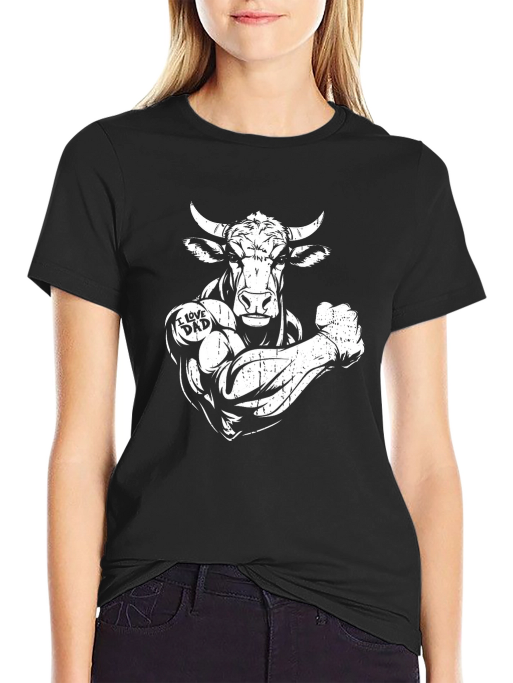 Buff Bull I Love Dad Graphic T-Shirt