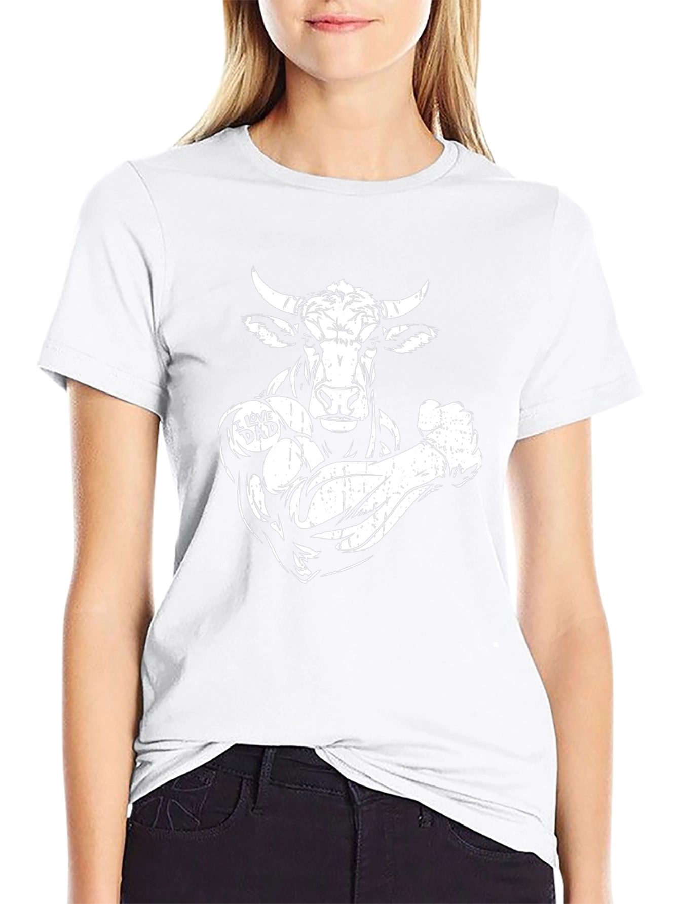 Buff Bull I Love Dad Graphic T-Shirt