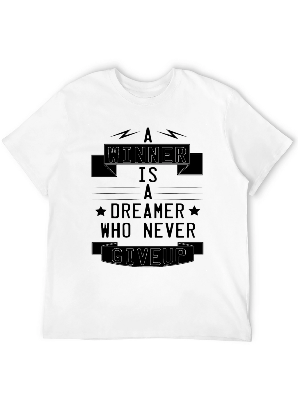 Winner Dreamer Graphic Black T-Shirt