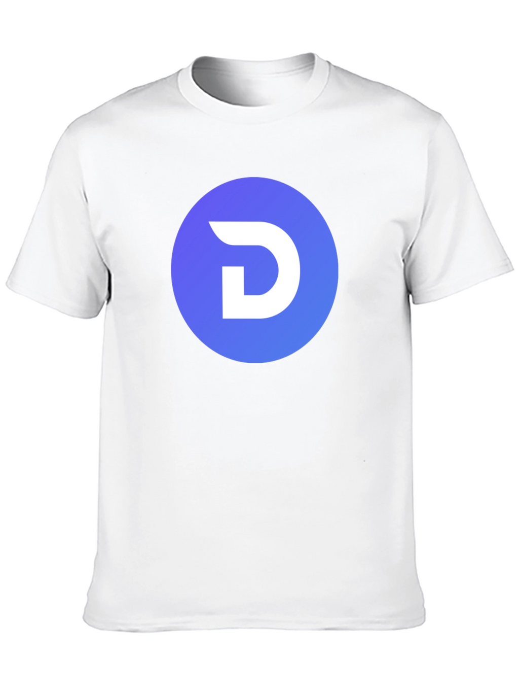 Modern Black T-Shirt with Blue Circle D Logo