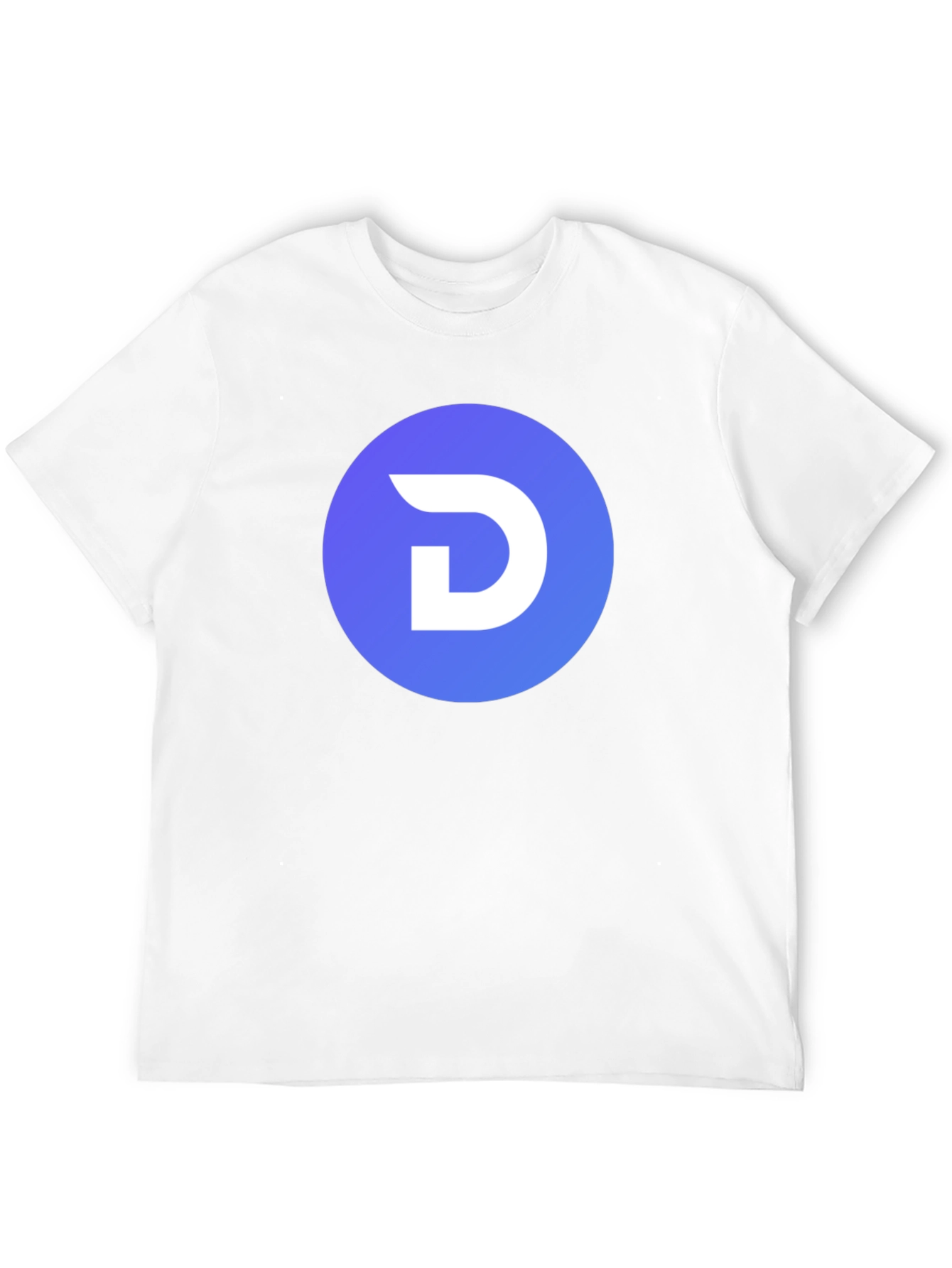 Modern Black T-Shirt with Blue Circle D Logo