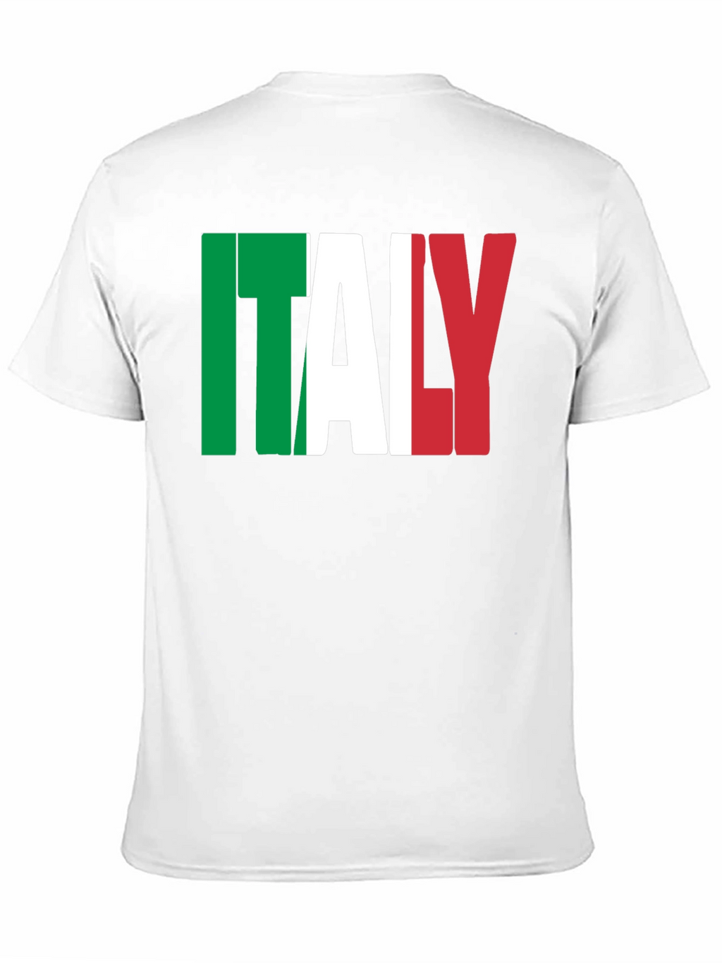 Italy Flag Graphic Print Black T-Shirt